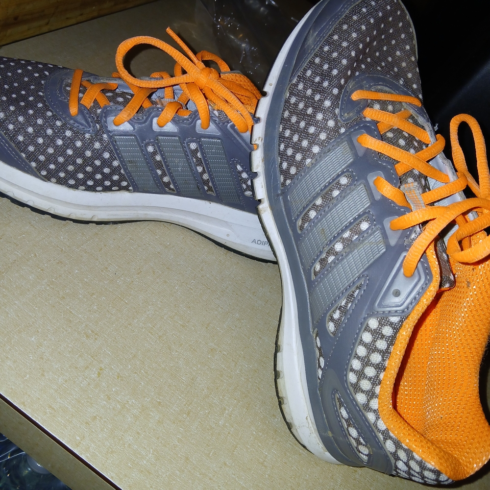 Adidas Gray and Orange Sneakers